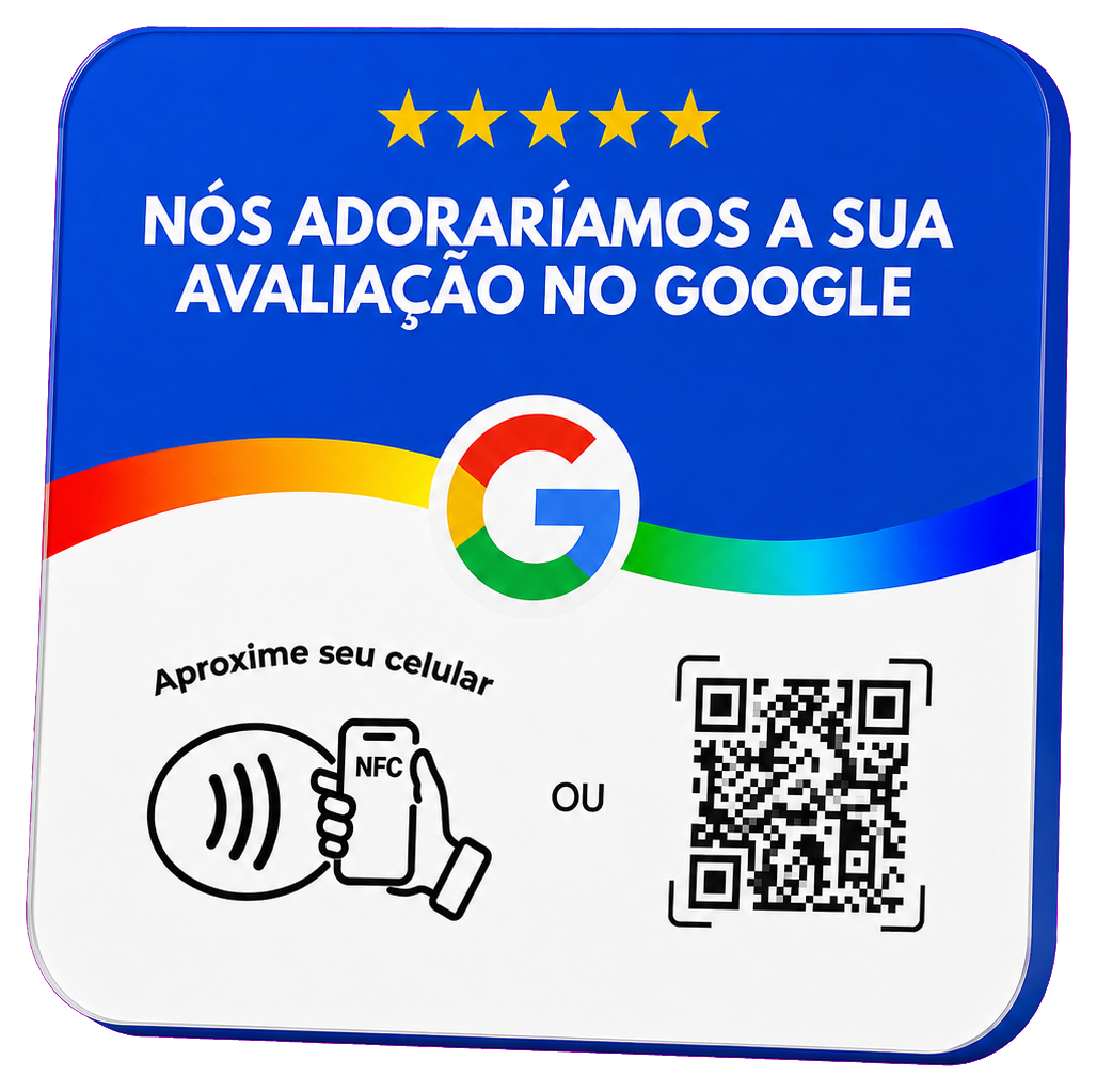 Placa de avaliação com QR Code e NFC